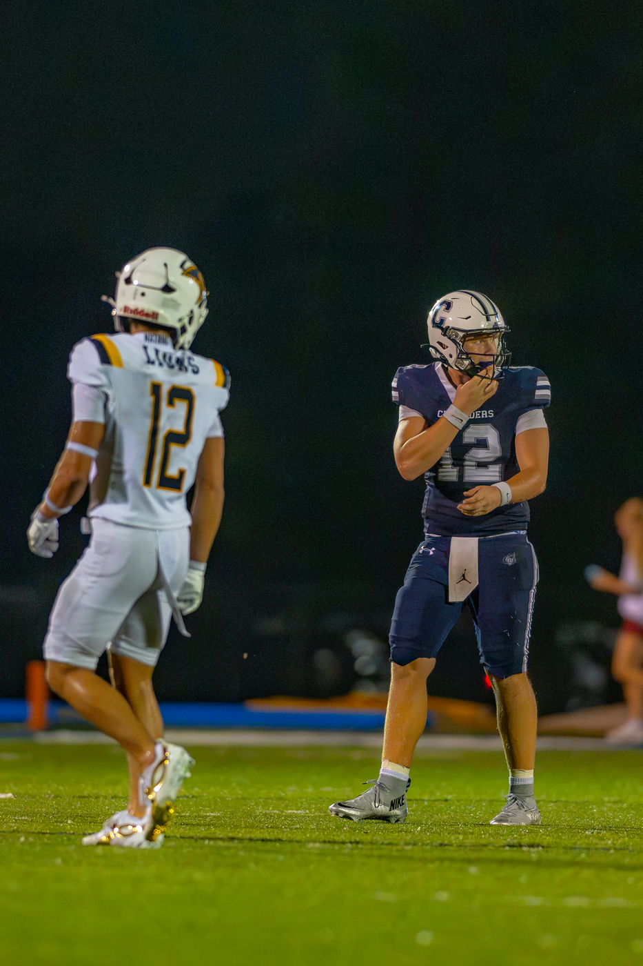 Asher Price in game action for Concordia Lutheran High School