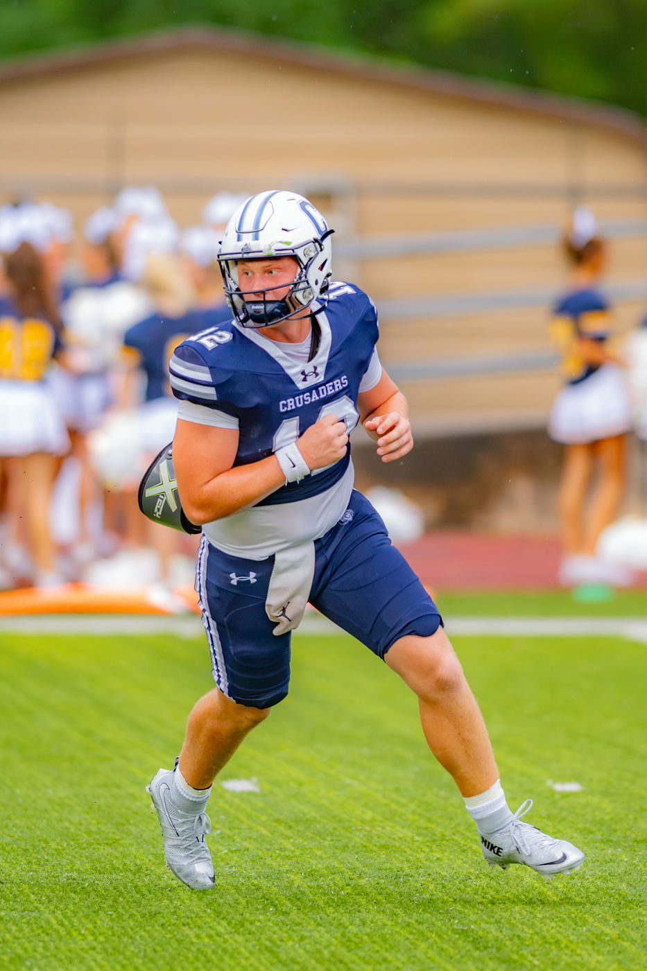 Asher Price in game action for Concordia Lutheran High School