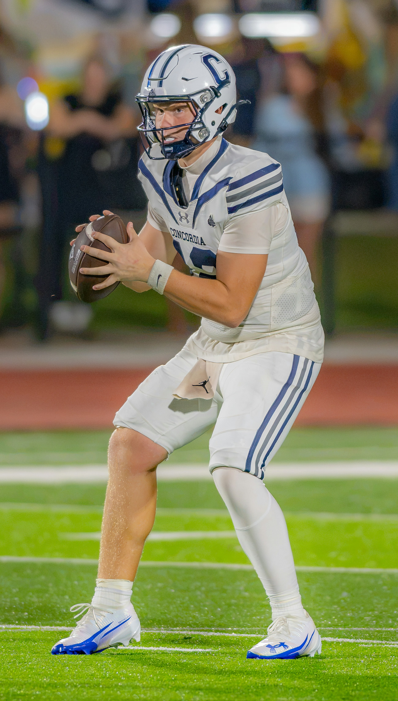 Asher Price, Concordia Lutheran quarterback, in game action